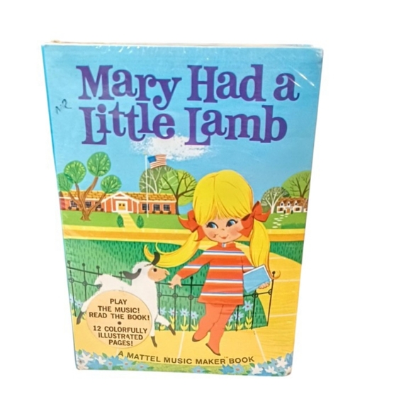 Mary Had A Little Lamb Mattel Music Maker Library Book Vintage 1968 NOS HTF - Picture 1 of 2